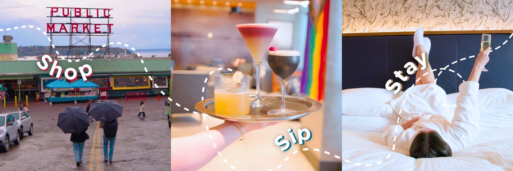 Shop, sip, stay, Instagram carousel