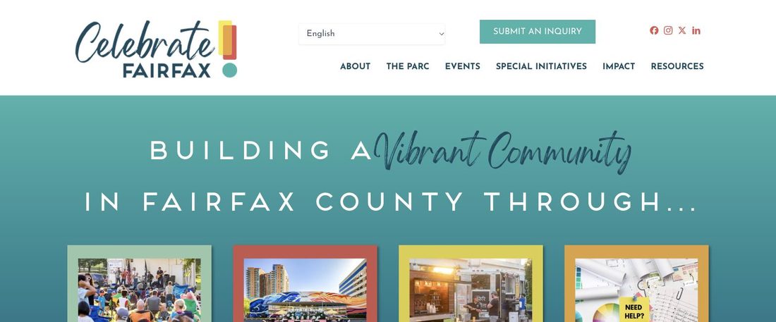 Celebrate Fairfax website homepage