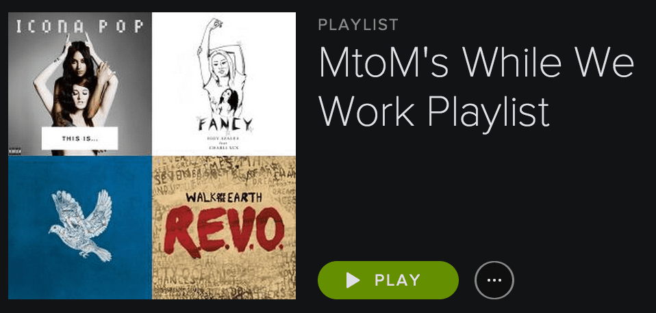 MtoM Playlist on spotify