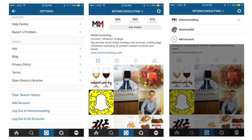 IG multiple accounts